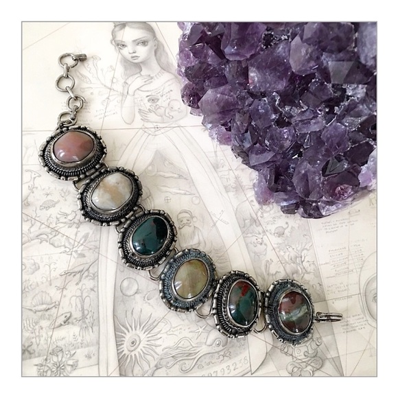 Vintage Jewelry - Vintage Late Victorian Era Stone Bracelet